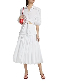 Ellah Smocked Midi-Skirt