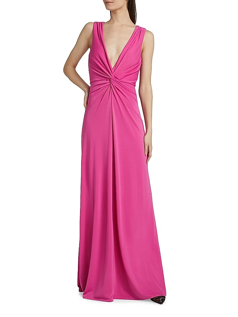 Ansey Twist-Front Gown