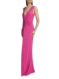 Ansey Twist-Front Gown