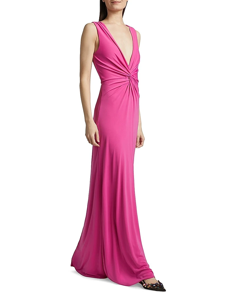 Ansey Twist-Front Gown