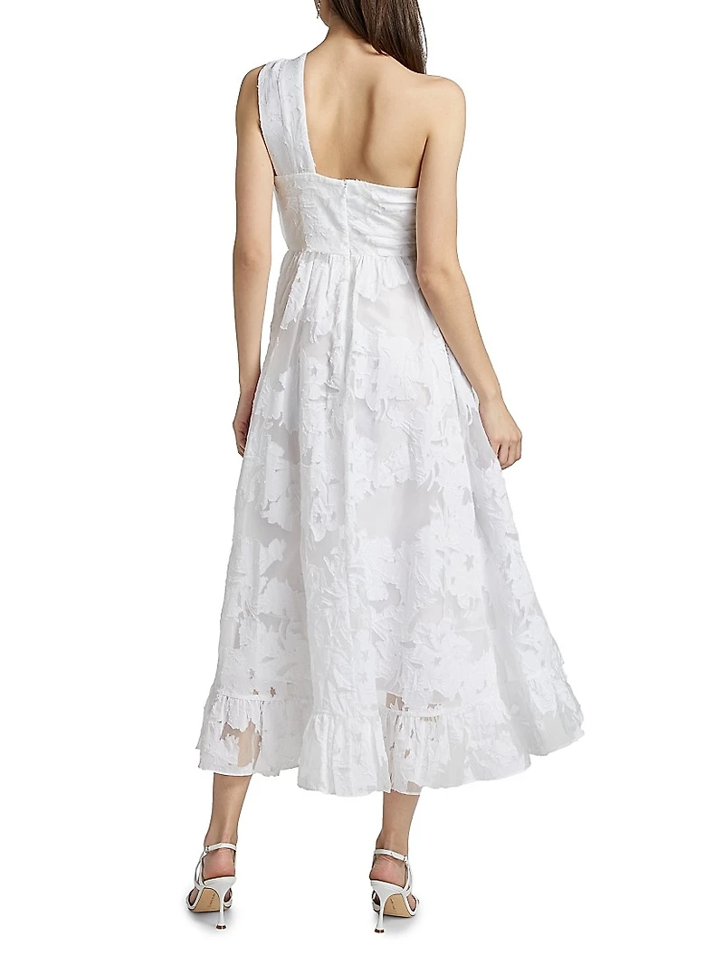 Asilia Paper Floral Organza Midi-Dress
