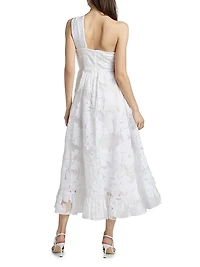 Asilia Paper Floral Organza Midi-Dress