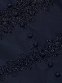 Malena Lace Button-Front Minidress