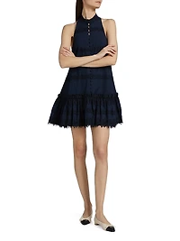 Malena Lace Button-Front Minidress
