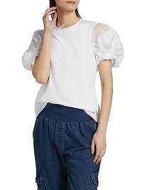 Paper Floral Organza Yashi Top