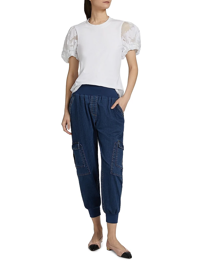 Paper Floral Organza Yashi Top