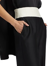 Dakota Wool-Silk Wide-Leg Pants
