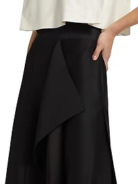 Pheobe Wool-Silk Midi-Skirt