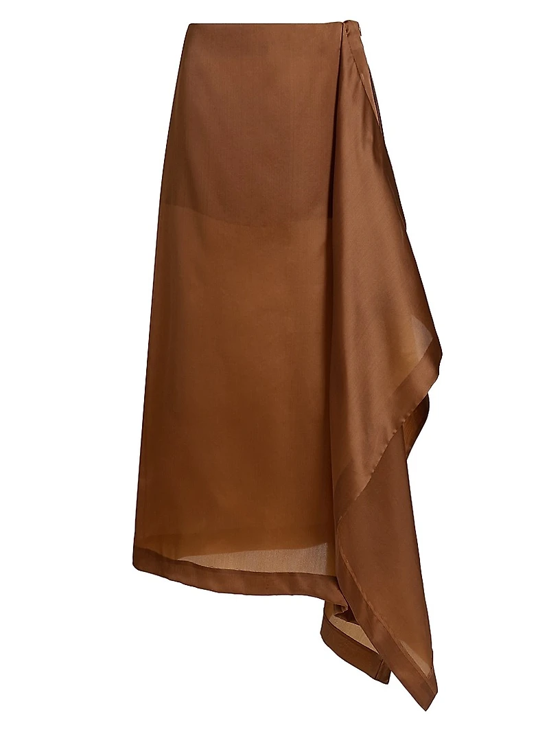 Mel Silk Organza Draped Skirt