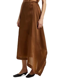 Mel Silk Organza Draped Skirt