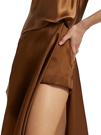 Mel Silk Organza Draped Skirt