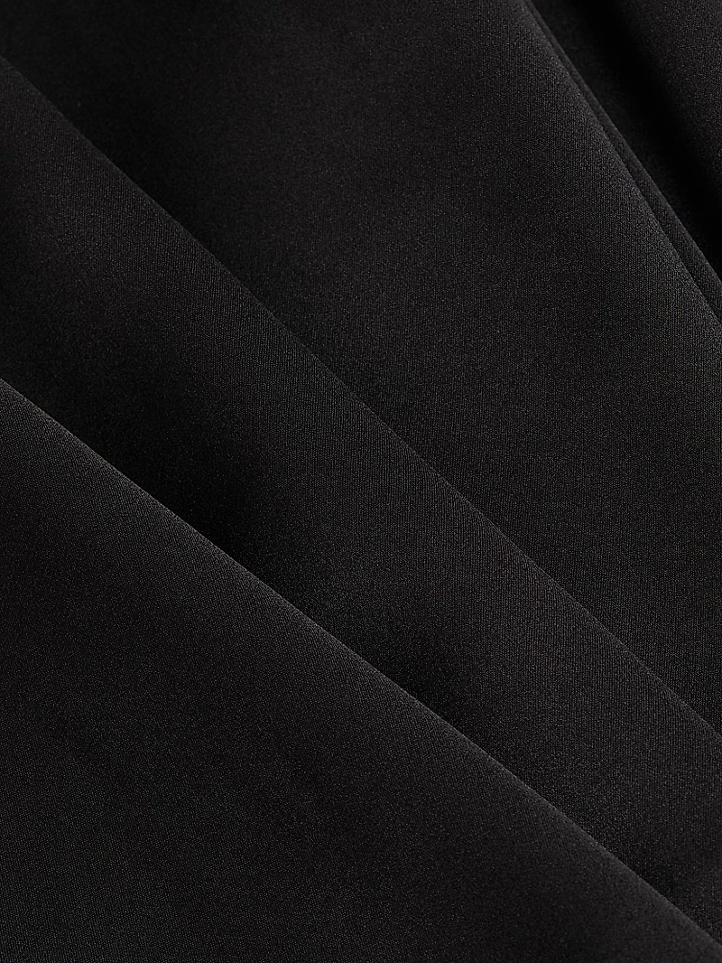 Athena Silk Cape-Detail Minidress