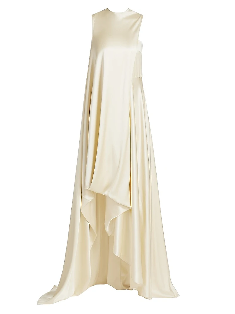 Celeste Silk Sleeveless Maxi-Dress