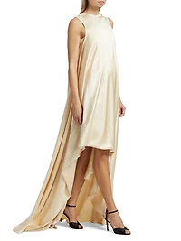 Celeste Silk Sleeveless Maxi-Dress