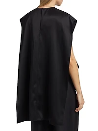 Athena Layered Silk Cape Top