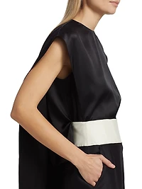 Athena Layered Silk Cape Top