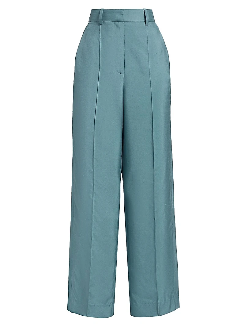 Antonella Silk Wide-Leg Pants