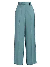 Antonella Silk Wide-Leg Pants