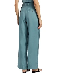 Antonella Silk Wide-Leg Pants