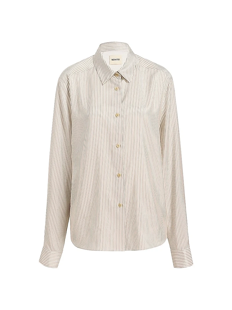 Argo Striped Silk Oversized Shirt