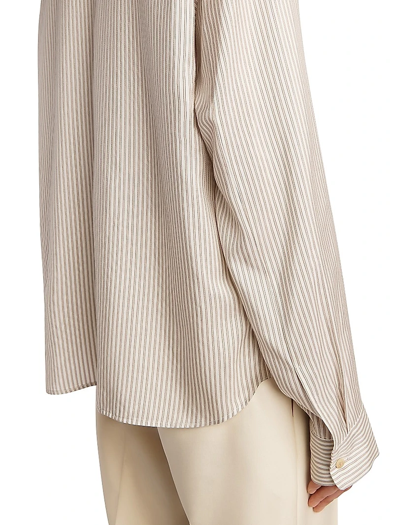Argo Striped Silk Oversized Shirt