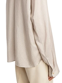Argo Striped Silk Oversized Shirt