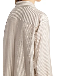 Argo Striped Silk Oversized Shirt