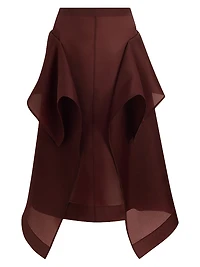 Nina Draped Silk Skirt