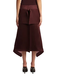 Nina Draped Silk Skirt