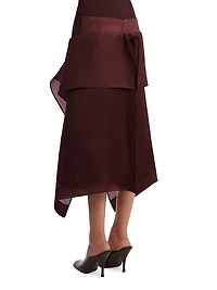 Nina Draped Silk Skirt