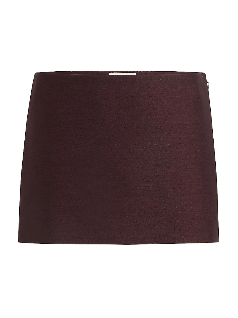 Jett Virgin Wool-Silk Miniskirt