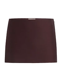 Jett Virgin Wool-Silk Miniskirt