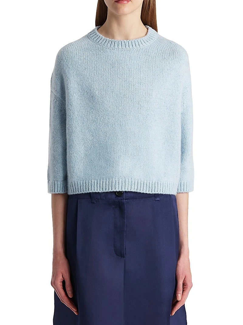 Sabina Drop-Shoulder Cashmere Sweater