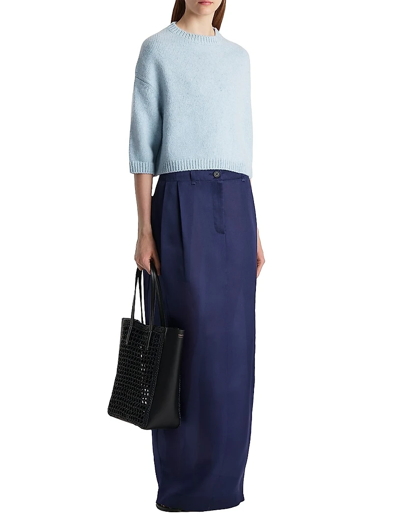 Sabina Drop-Shoulder Cashmere Sweater