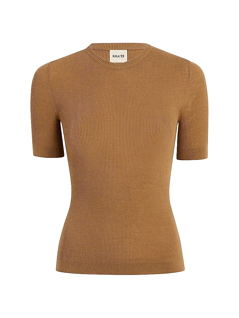 Celina Ribbed Wool-Blend Top