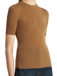 Celina Ribbed Wool-Blend Top