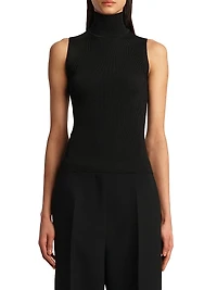 Benita Ribbed Turtleneck Tank