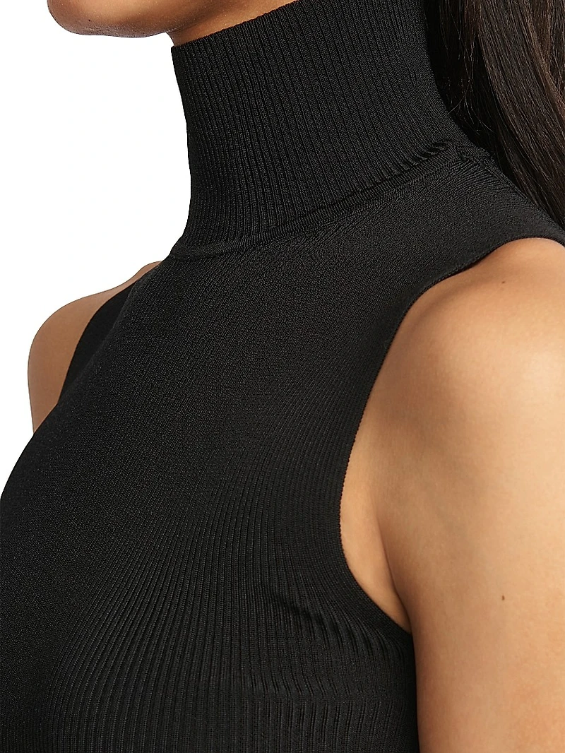 Benita Ribbed Turtleneck Tank