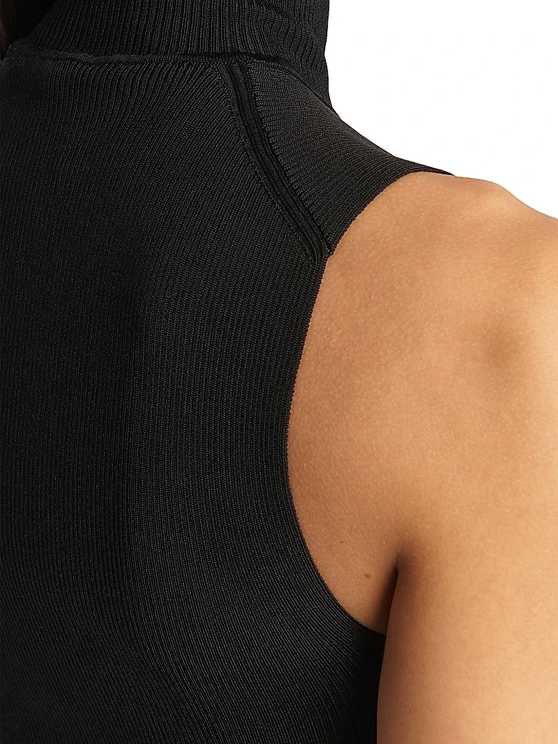 Benita Ribbed Turtleneck Tank