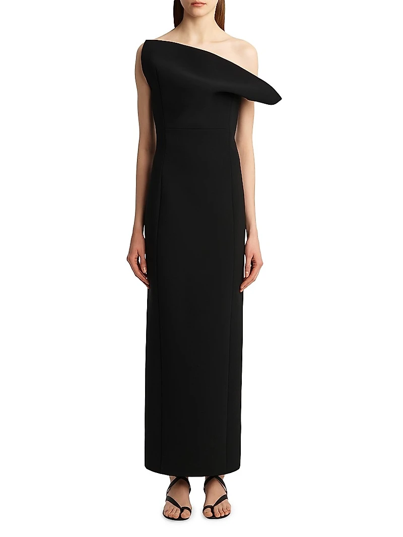 Cato Draped Asymmetric Gown