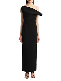 Cato Draped Asymmetric Gown