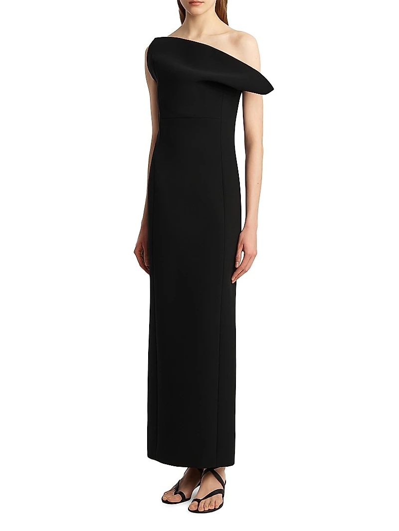 Cato Draped Asymmetric Gown