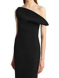 Cato Draped Asymmetric Gown