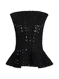 Yuka Sleeveless Knit Peplum Top