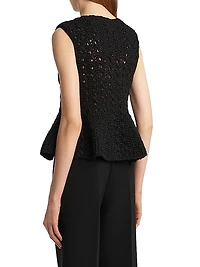 Yuka Sleeveless Knit Peplum Top