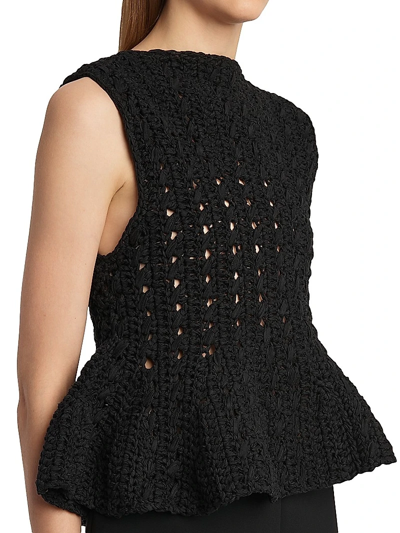 Yuka Sleeveless Knit Peplum Top
