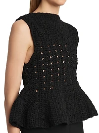 Yuka Sleeveless Knit Peplum Top