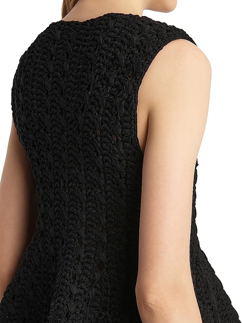 Yuka Sleeveless Knit Peplum Top