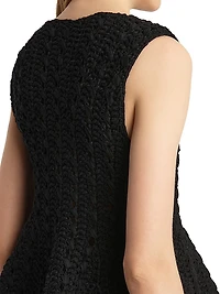 Yuka Sleeveless Knit Peplum Top