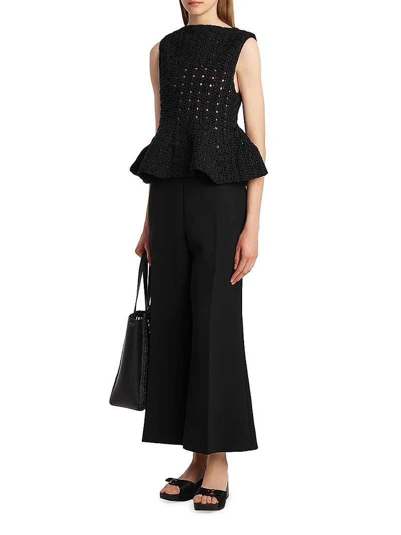 Yuka Sleeveless Knit Peplum Top